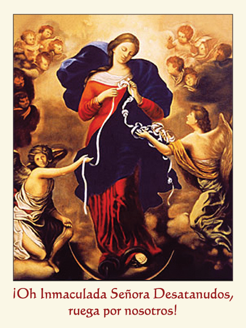 *SPANISH* Our Lady Undoer of Knots Prayer Card (LARGE)
